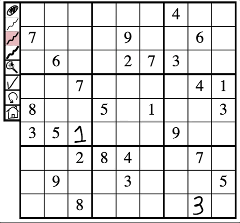 Sudoku being solved with zoom.